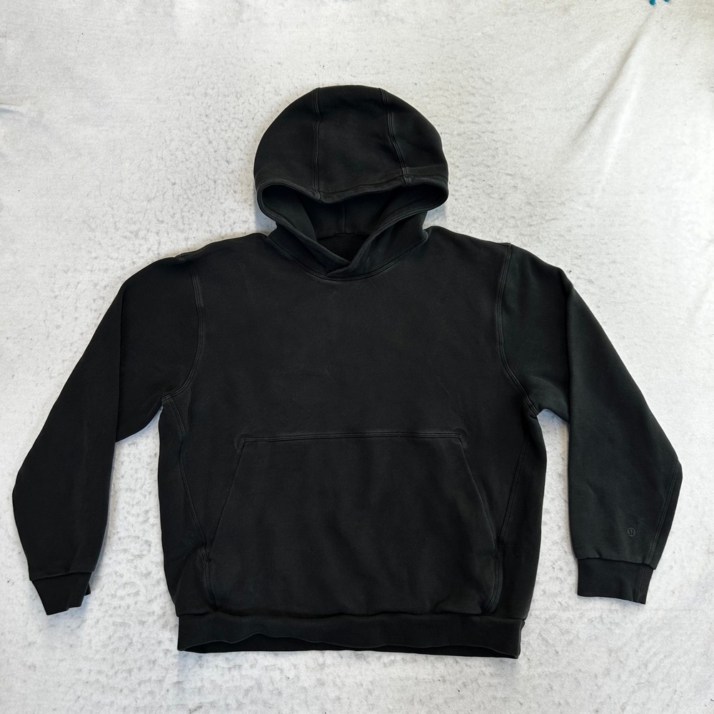Lululemon Steady State Hoodie Mens Medium Black Pullover Long Sleeve